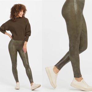 SPANX Leggings - BRAND NEW WITH TAGS. Faux Leather Croc Shine - closet staple!